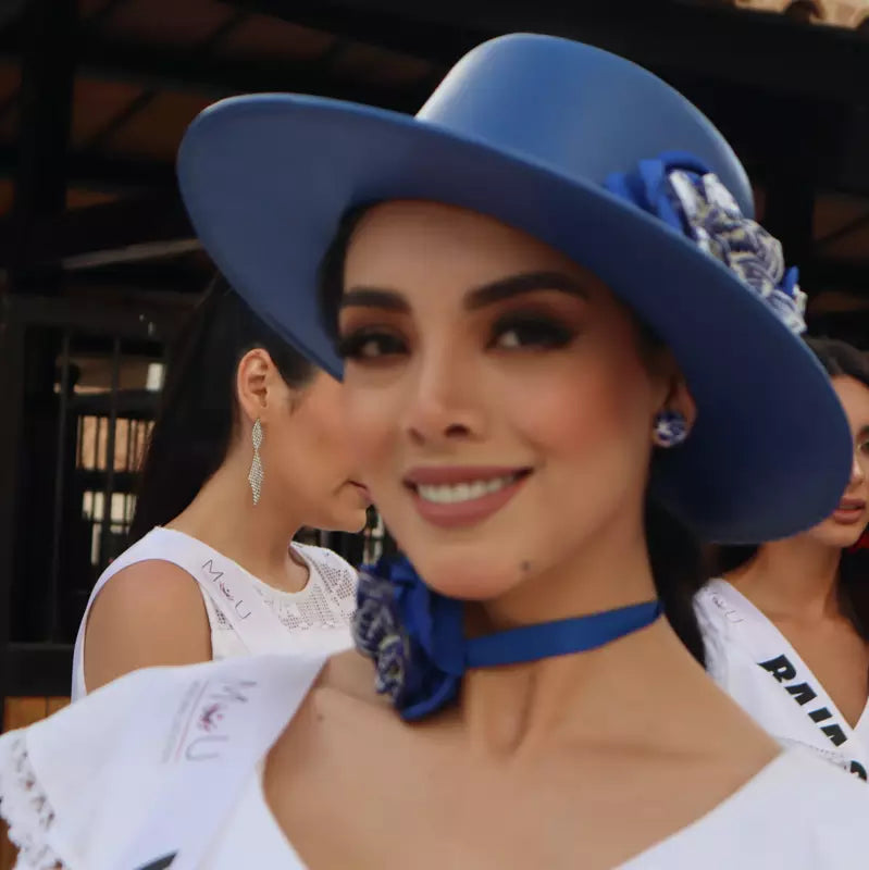 Sombrero Talavera Azul Gamuza