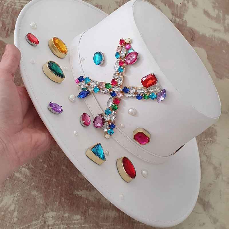 Monogrammed Crystal Cordoban Hat