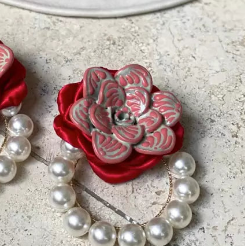Choker Talavera Rosa y Rojo