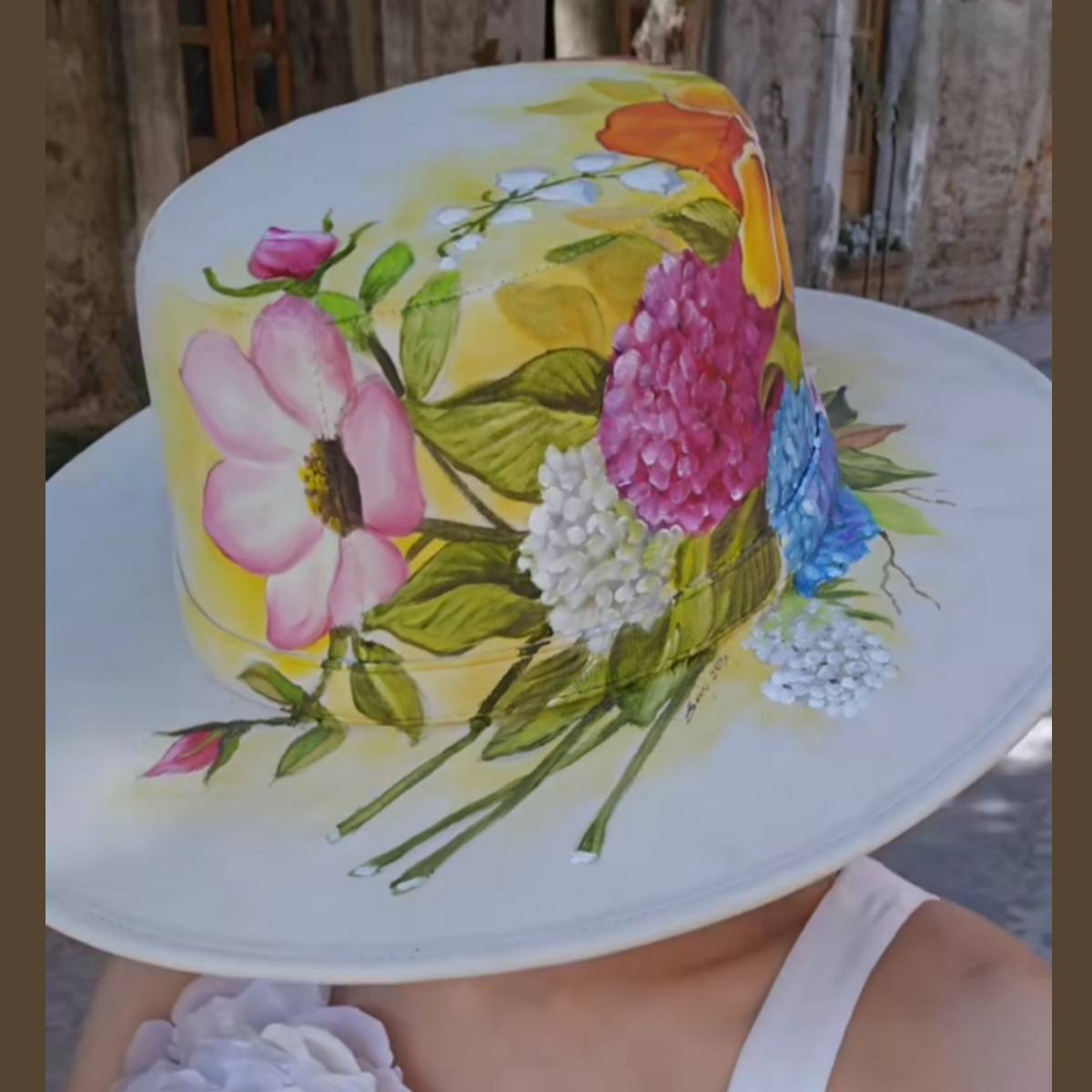 Sombrero Cordobés Pintado Al Óleo