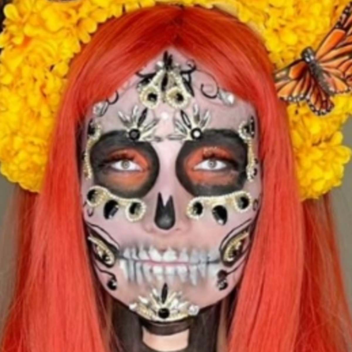 Apliques Rostro para Disfraz de Catrina