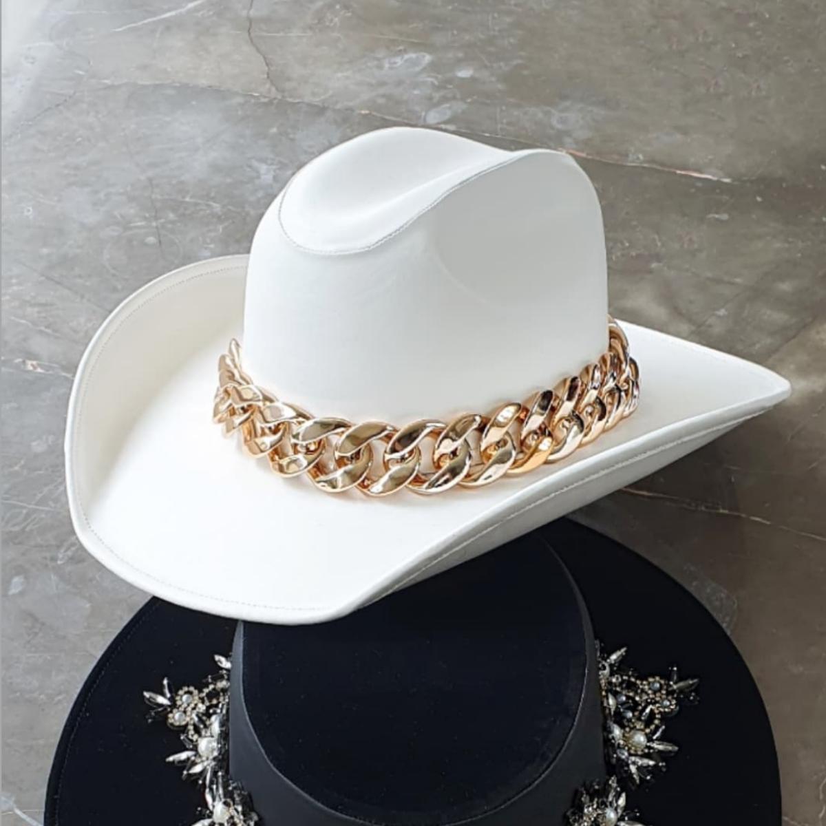 Sombrero Texana Cadenas Blanco