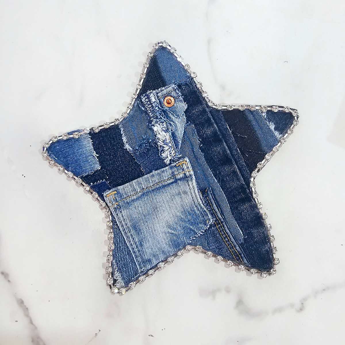 Ragged Denim Star Patch