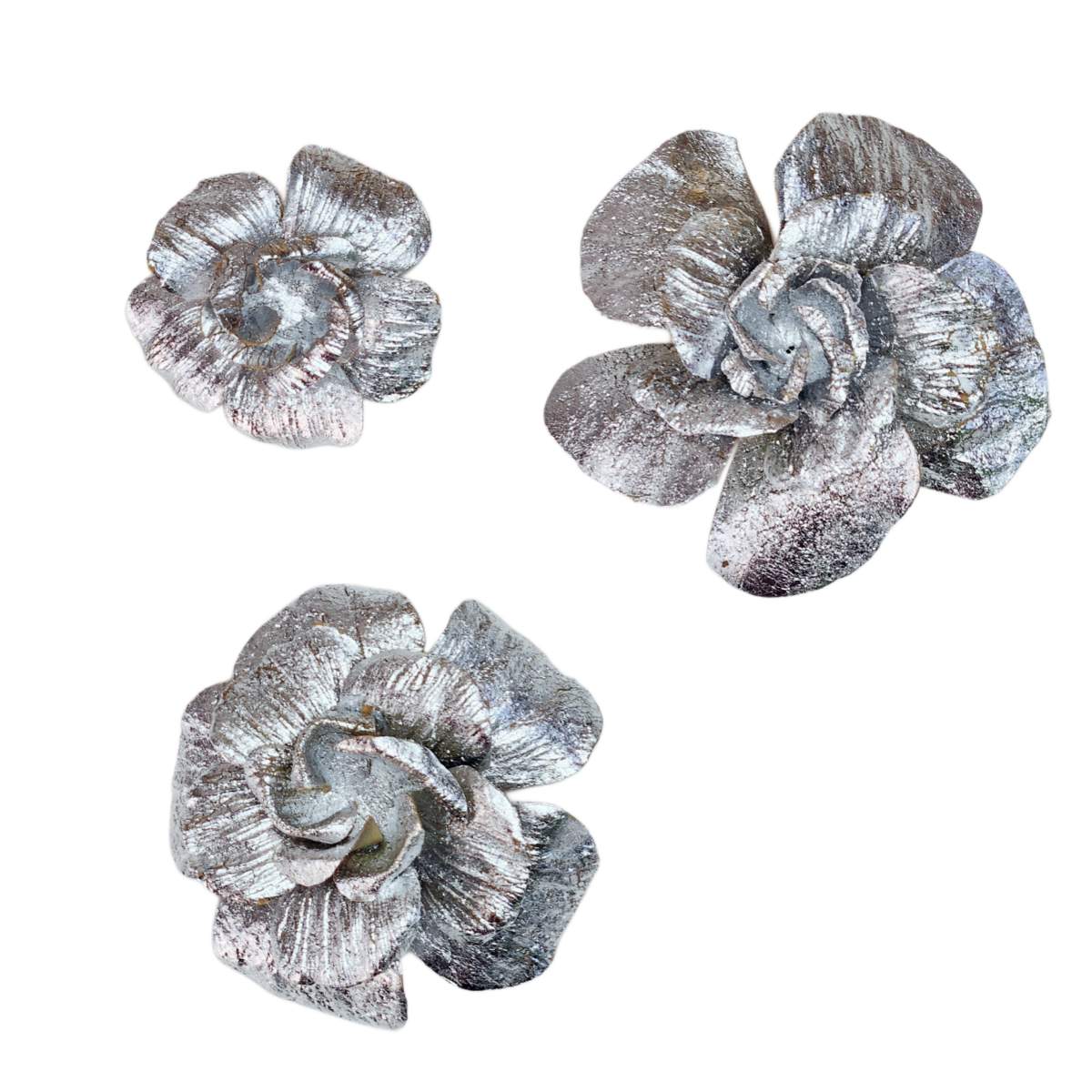Prendedor Flor Elisa Plata