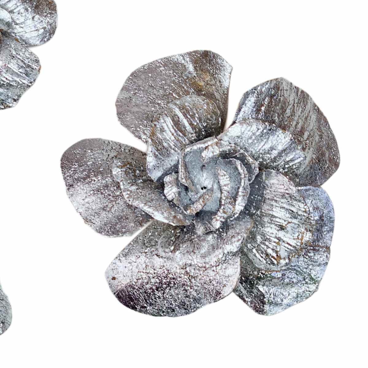 Prendedor Flor Elisa Plata