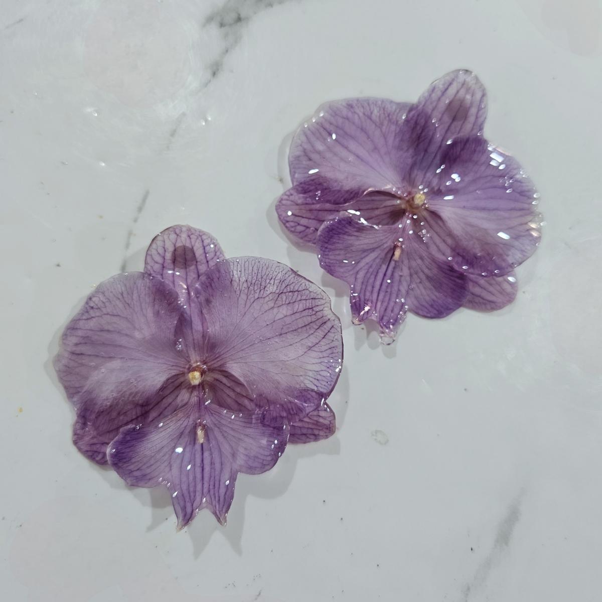 Aretes Orquídea Real Lila