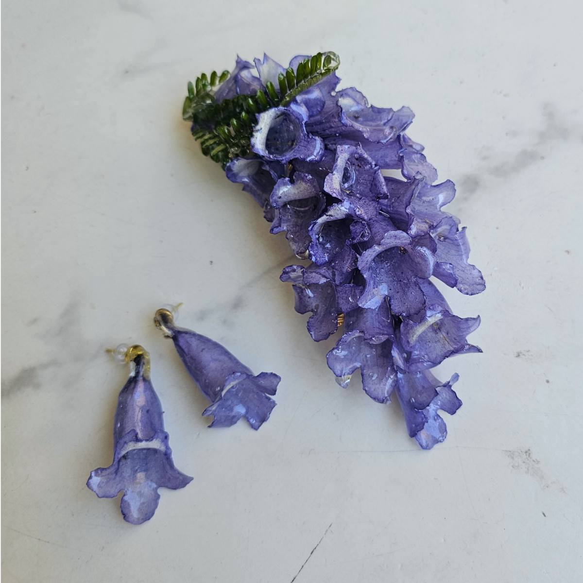 Prendedor Jacaranda Real preservados