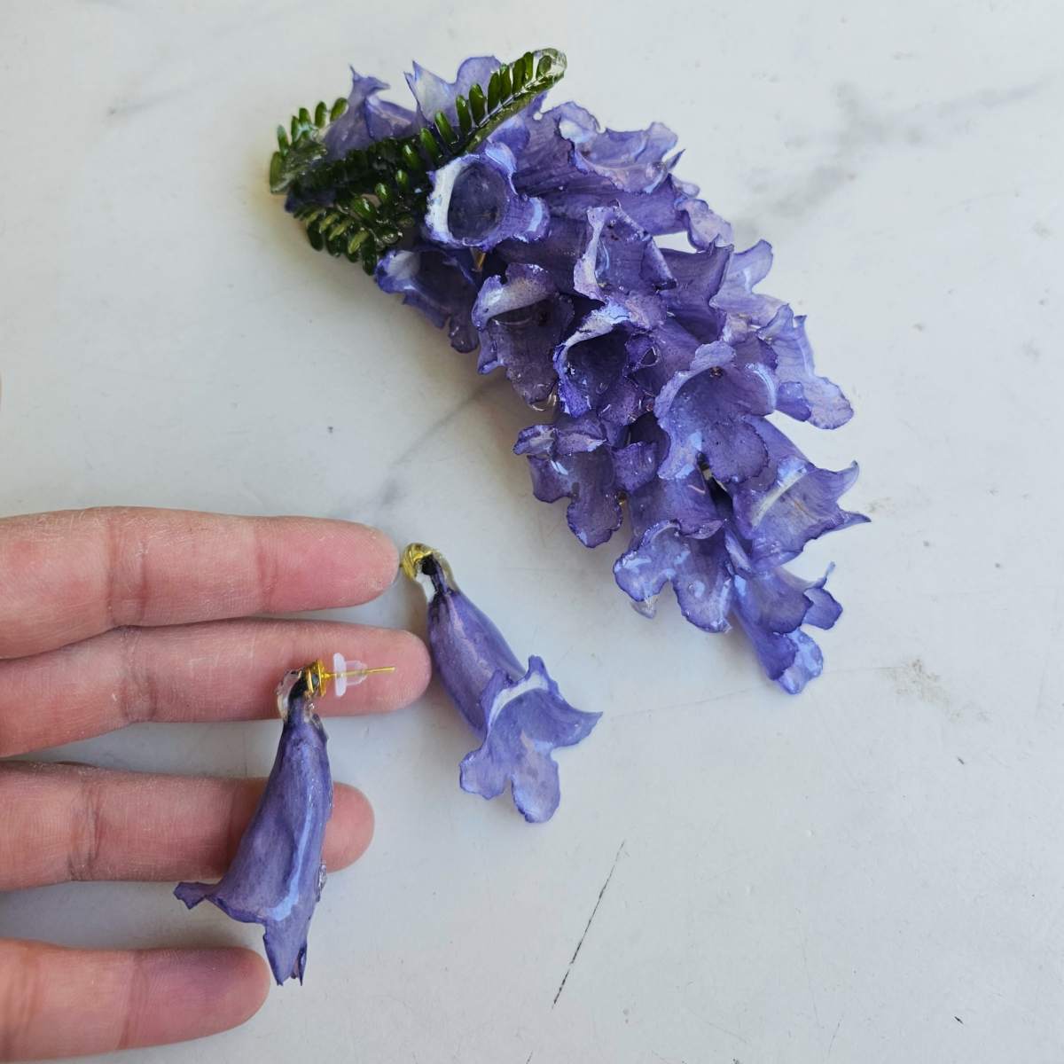 Aretes Jacaranda Real preservados