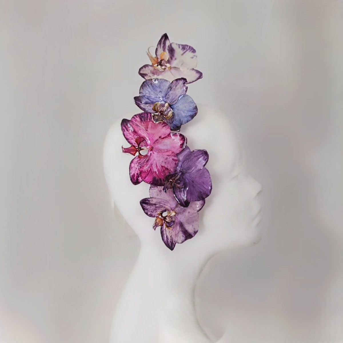 Tocado 5 Orquídeas Reales Catrinas