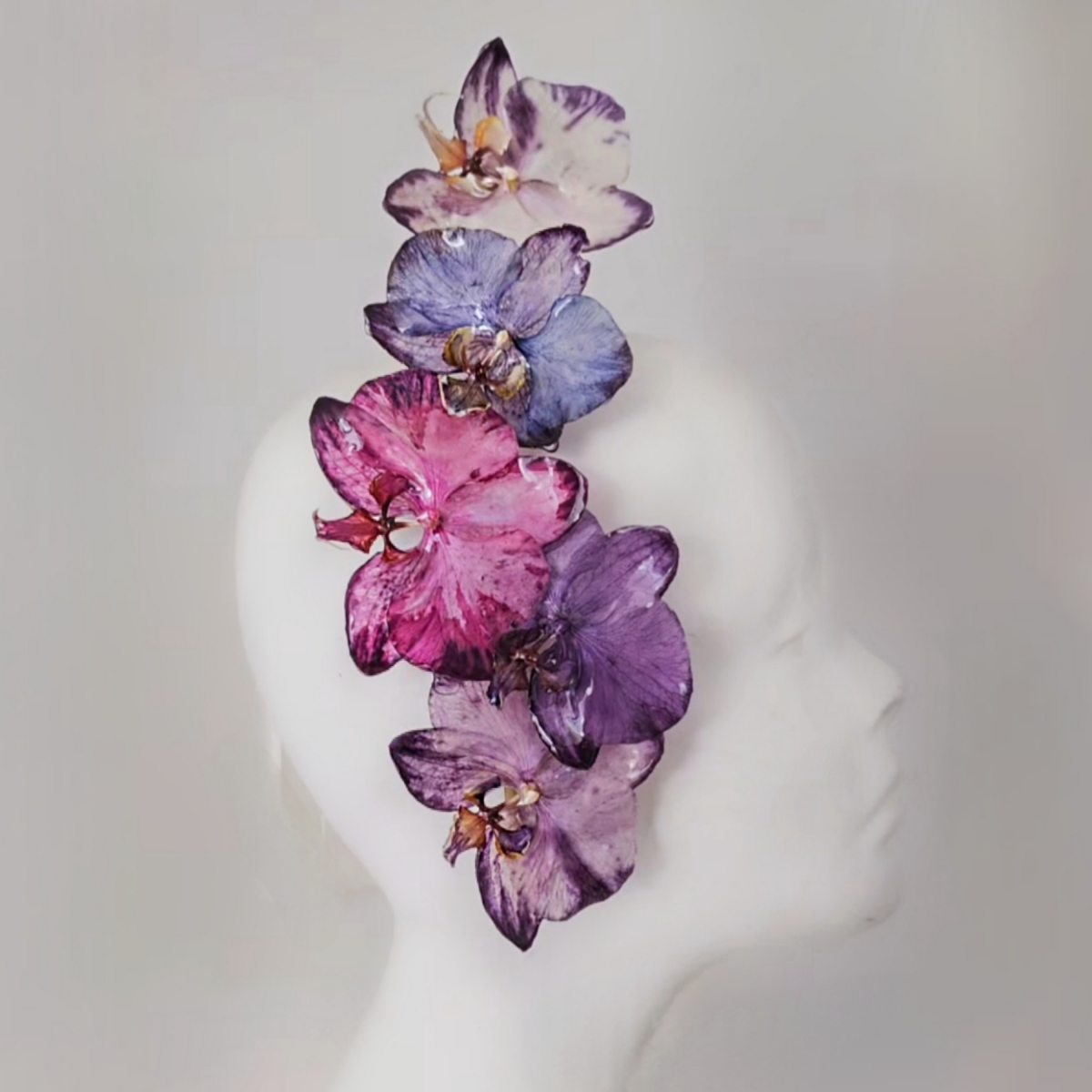 Tocado 5 Orquídeas Reales Catrinas