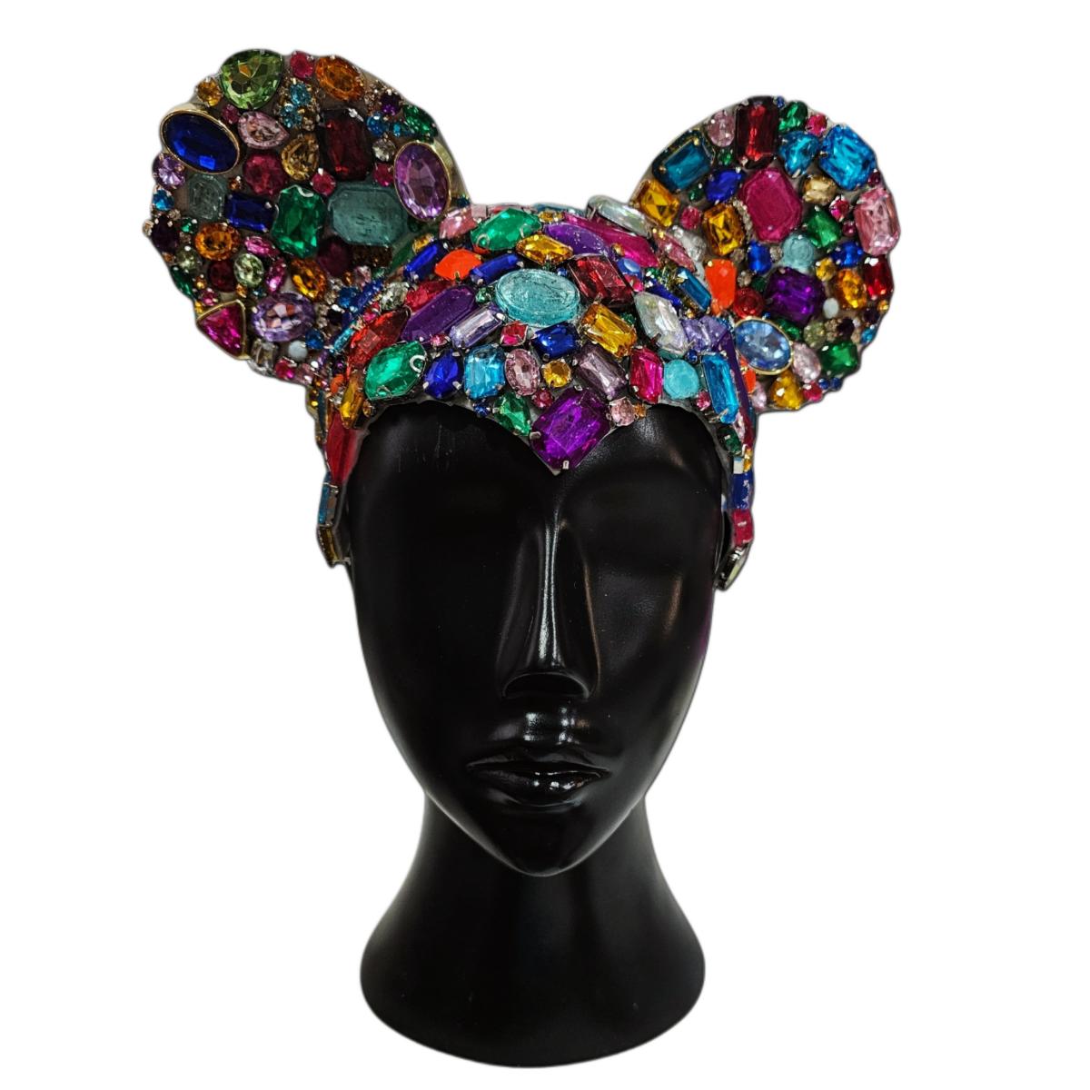 Diadema Orejas Mickey Minnie Cristales Tocado Frente