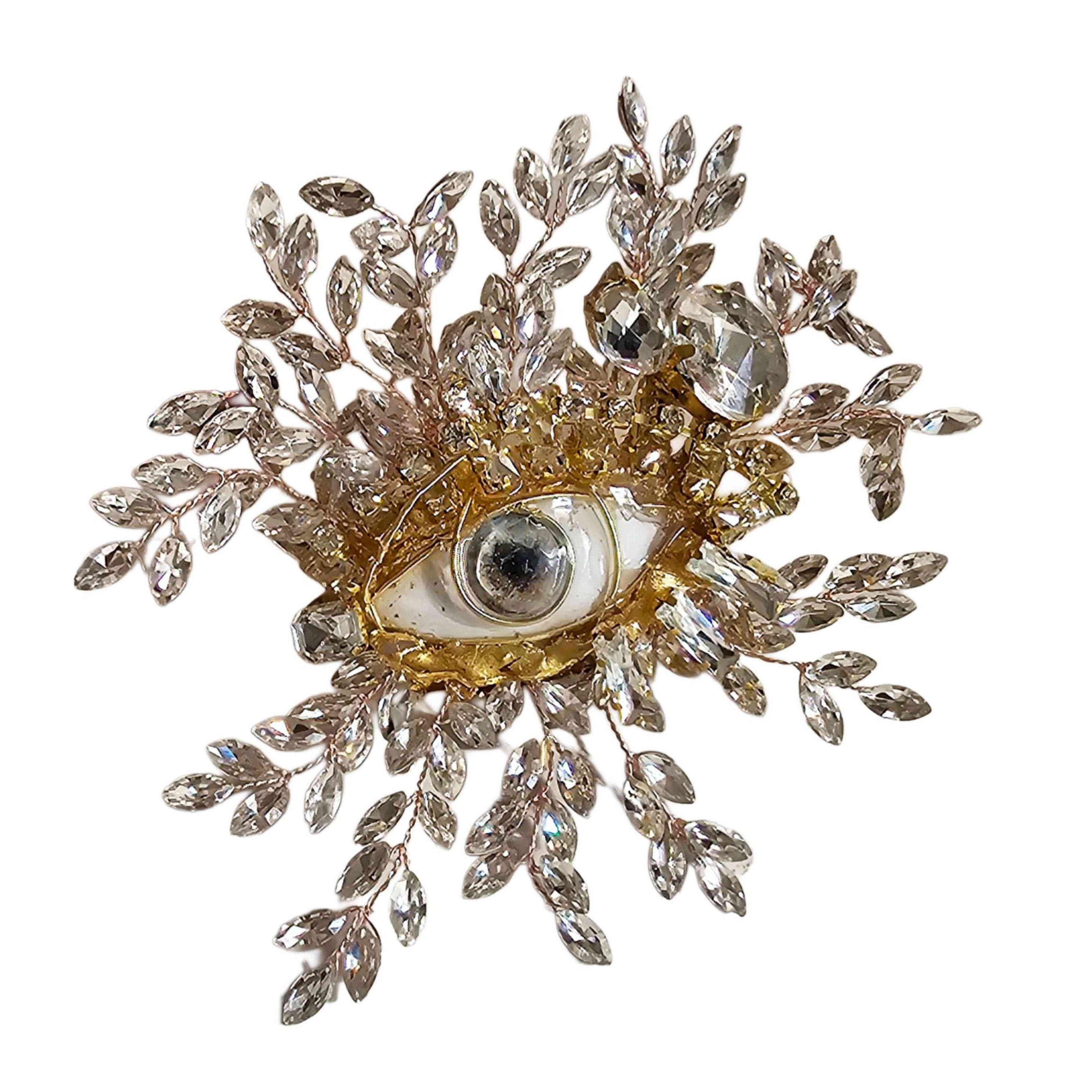 Prendedor Argos Ojo Cristales 16cm · Prendedor Artesanal