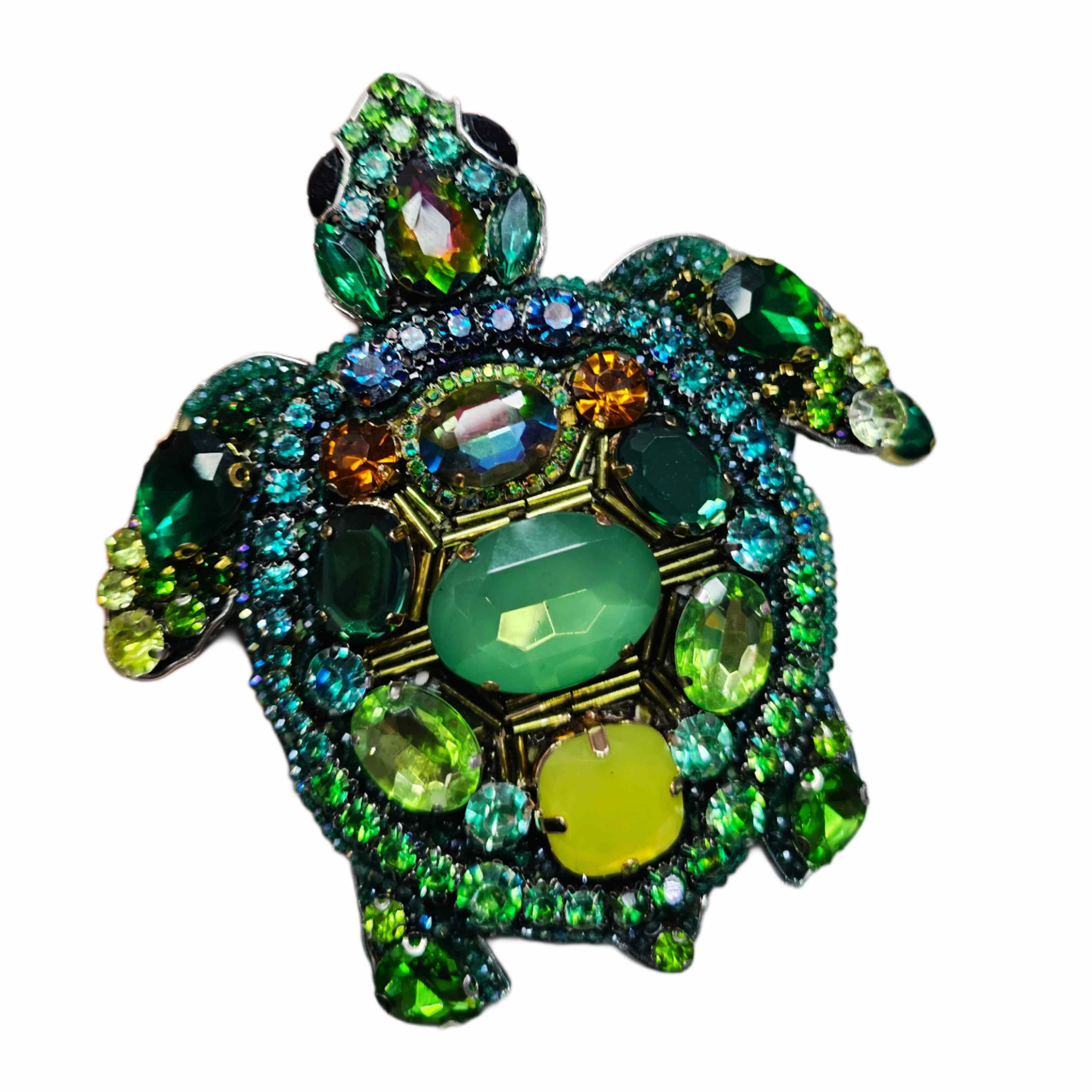 Prendedor Tortuga cristales 13 x 11 cm · Prendedor Artesanal (copia)