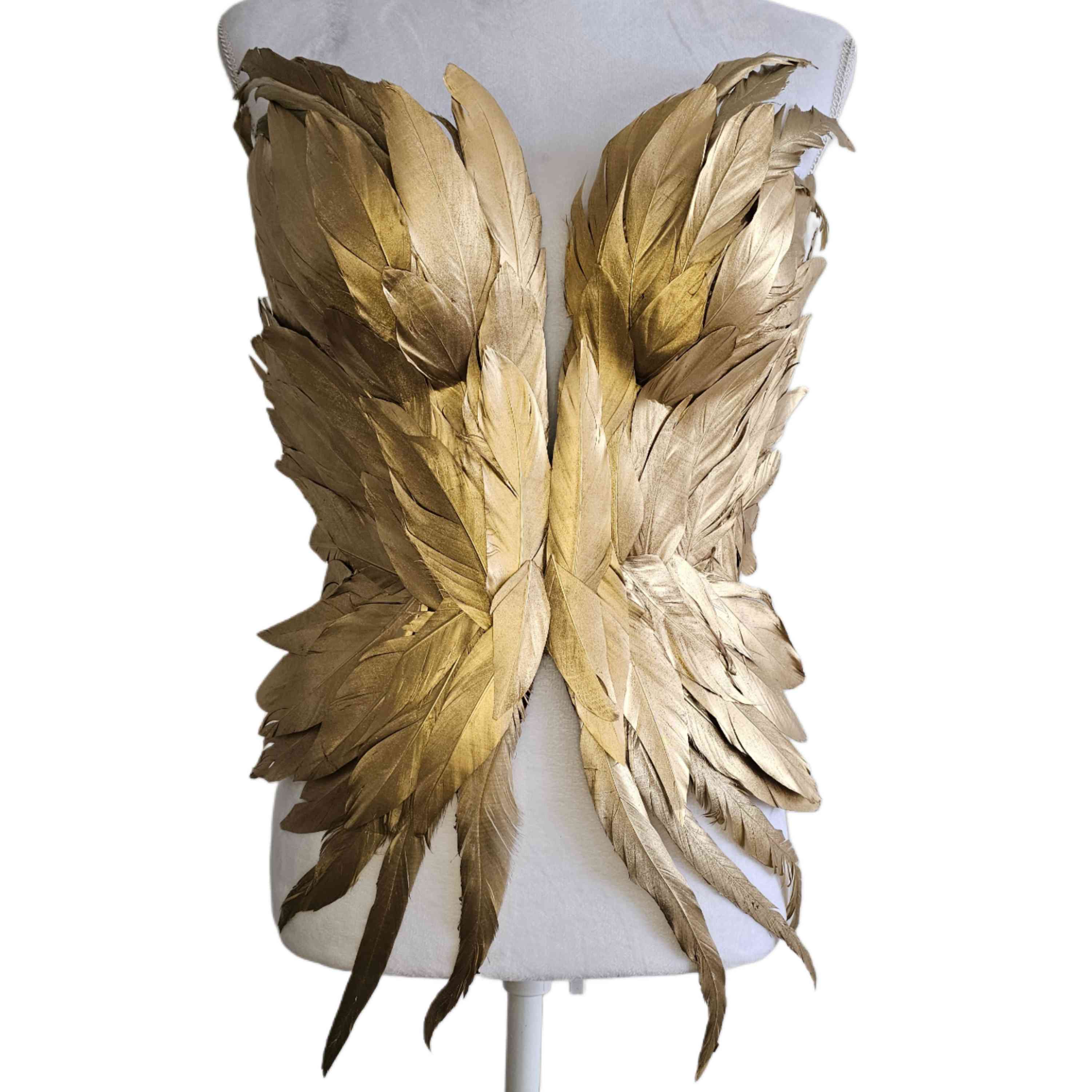 Peto Hécate FÉNIX Plumas Dorado
