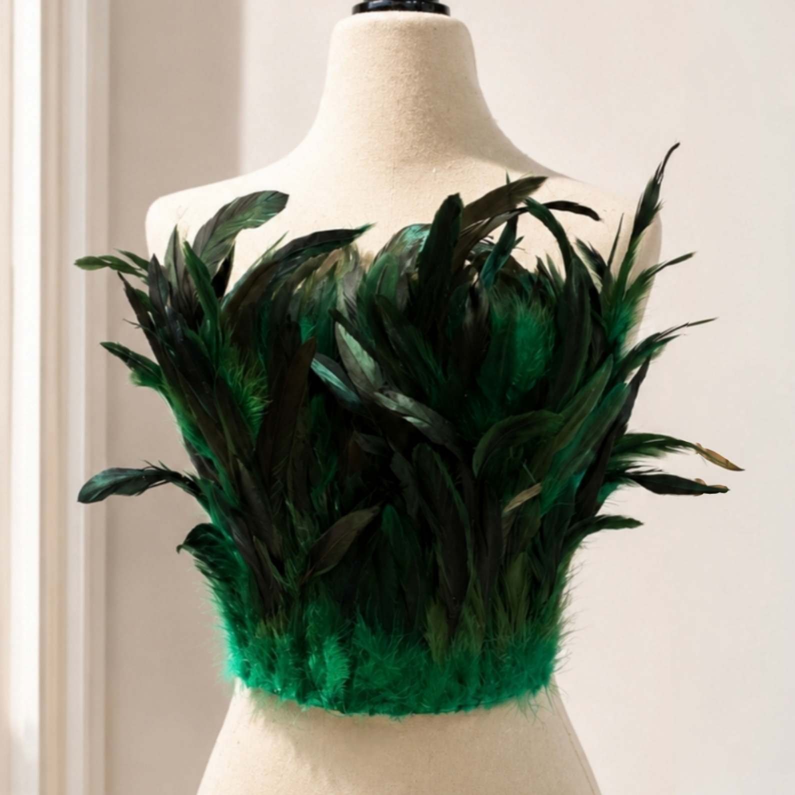 Peto Hécate DEMI Plumas Verde