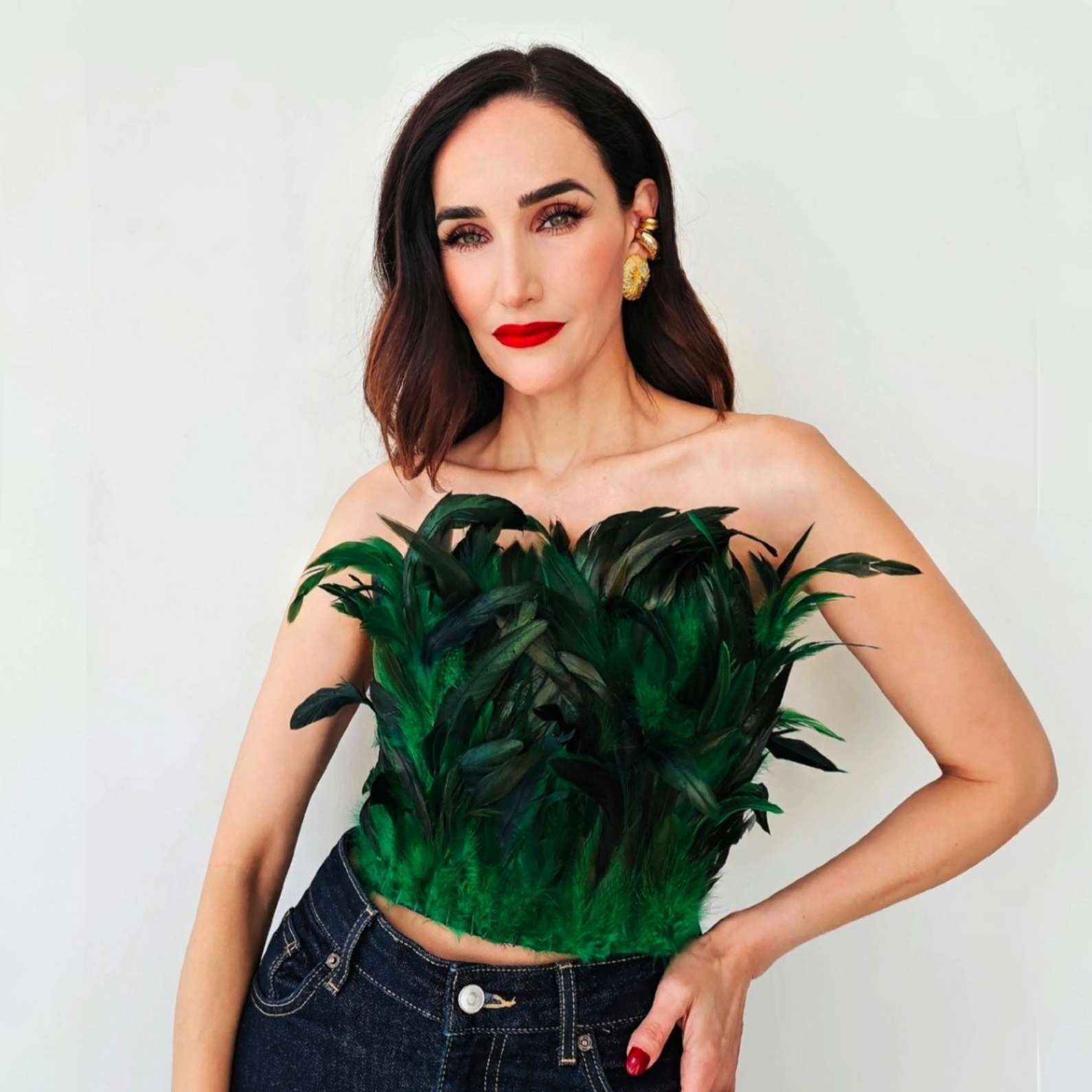 Peto Hécate DEMI Plumas Verde