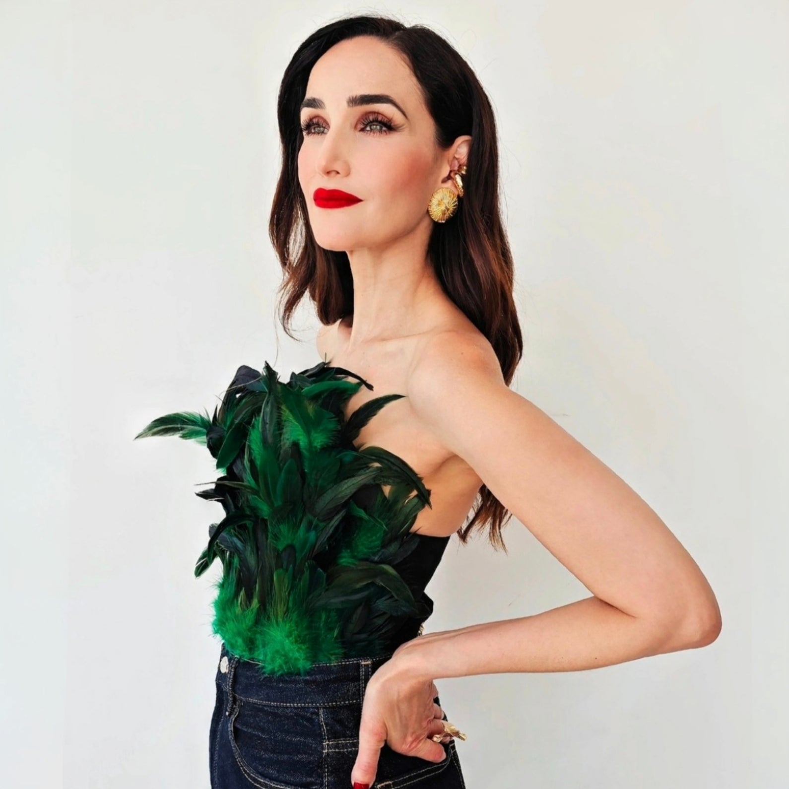 Peto Hécate DEMI Plumas Verde