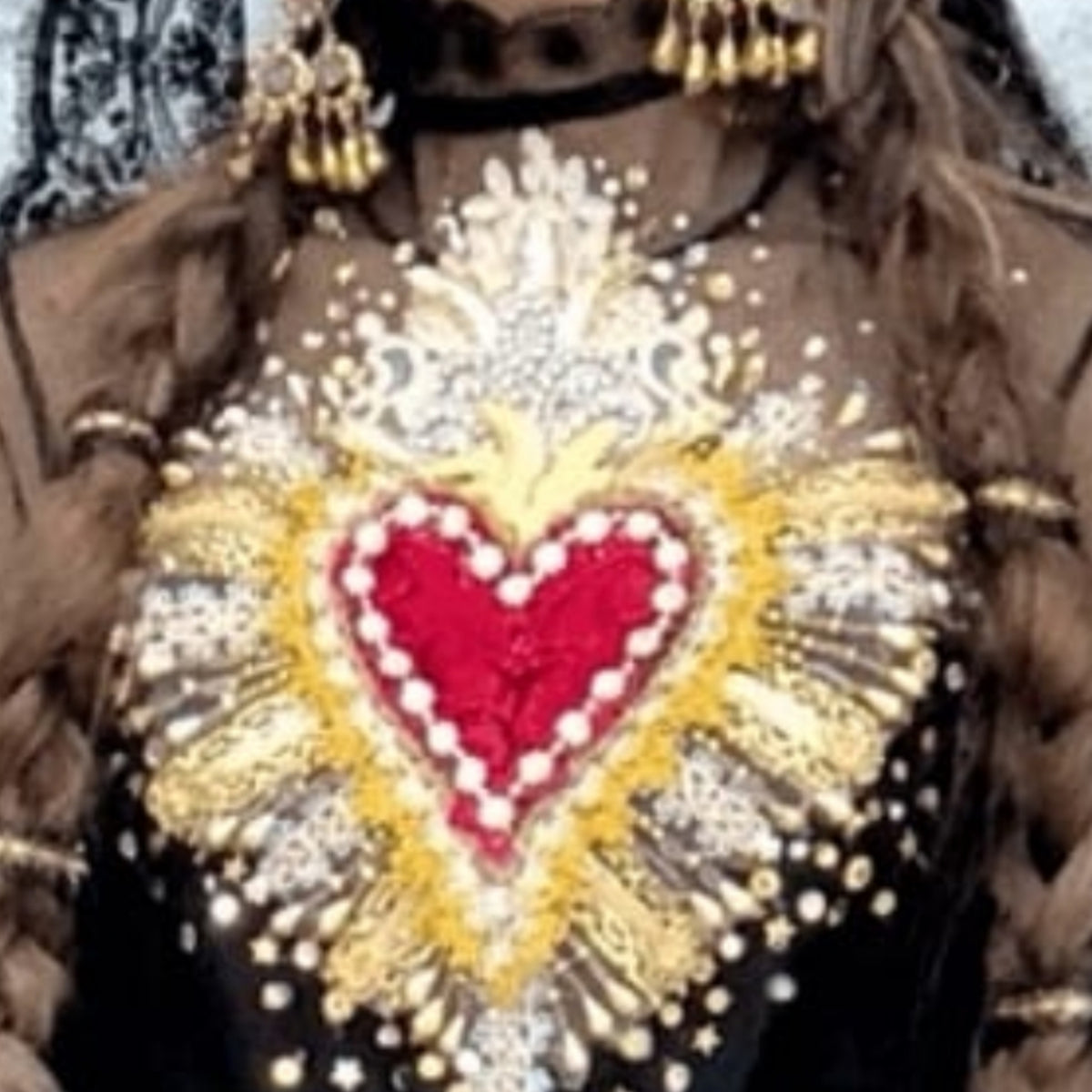 Parche Corazón Catrina día de muertos