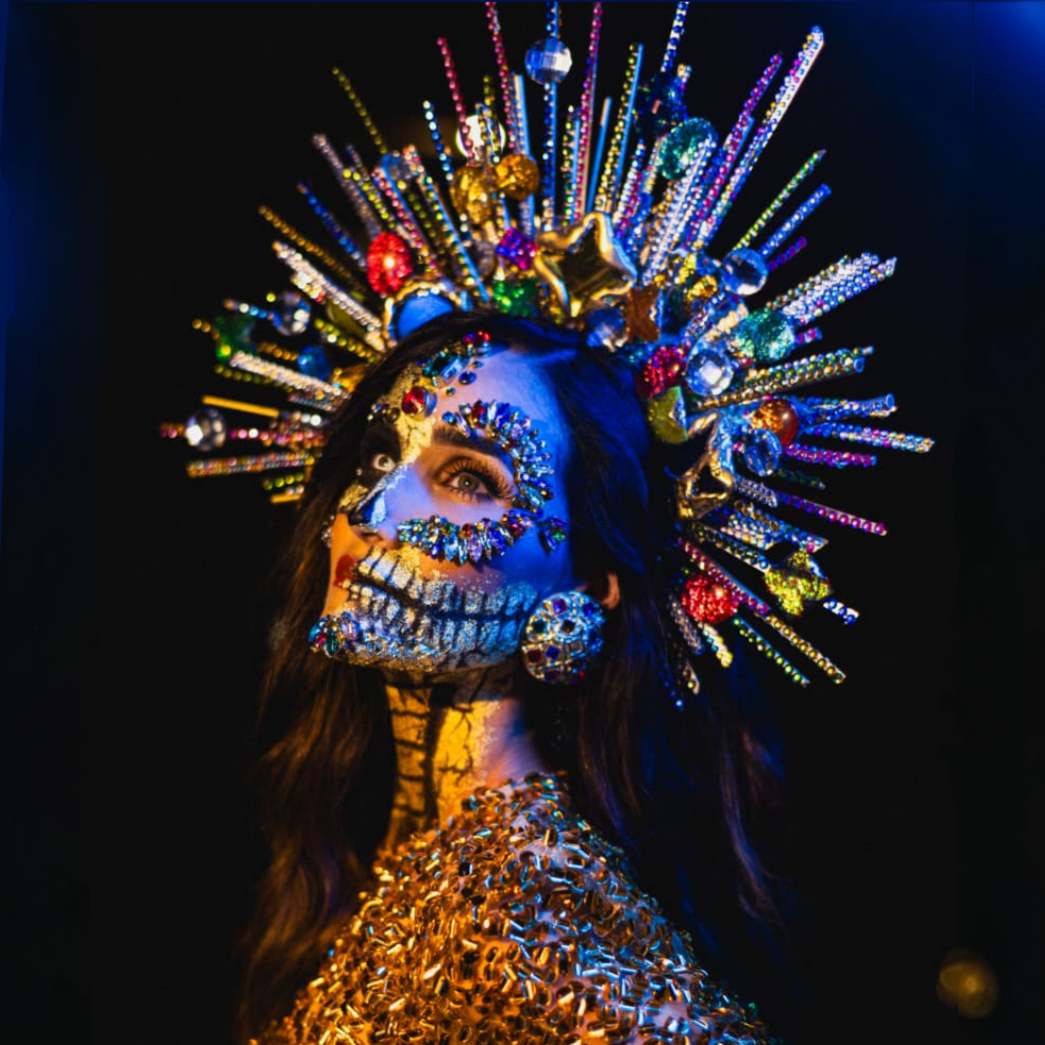 Apliques Rostro para Disfraz de Catrina Isis