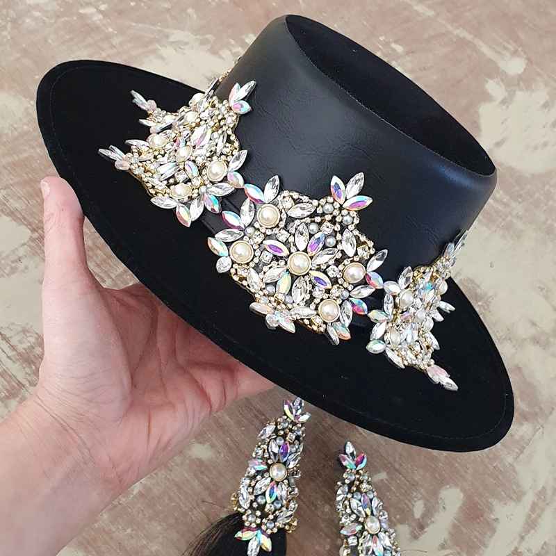 Sombrero Cordobés Regina Lux con cristales austriacos